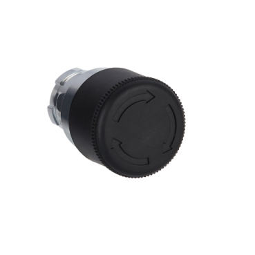 Easy Harmony XB2, Nyomógomb fej, gombafejű, fekete, fém, 22mm ZB2BS42C