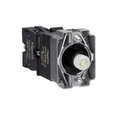 Easy Harmony XB2, Világító aljzat, gallér, narancssárga led, fém, ZB2BWM52C
