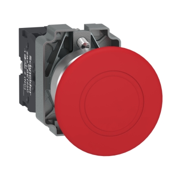 Easy Harmony XB2, Vészgomb, gombafejű, piros, 1 NC, fém, 22mm, fej 40mm XB2BT842C
