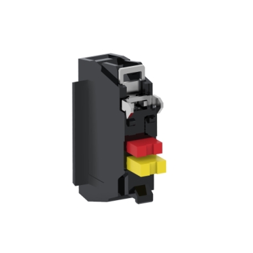 Contact block, Harmony XB4, Harmony XB5, single contact, silver alloy, screw clamp terminal, 1NC with monitoring ZBE302