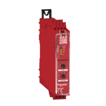 Preventa biztonsági relé modul, Cat.1, biztonsági be/ki: 1/1CO, PNP, 24VAC/DC, rugós, nem bővíthető XPSUAB11CC