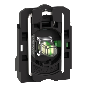 Harmony XB5, Complete Body/contact Assembly And Light Block, Plastic, Universal LED, Body/fixing Collar, 1NO, 24V AC DC